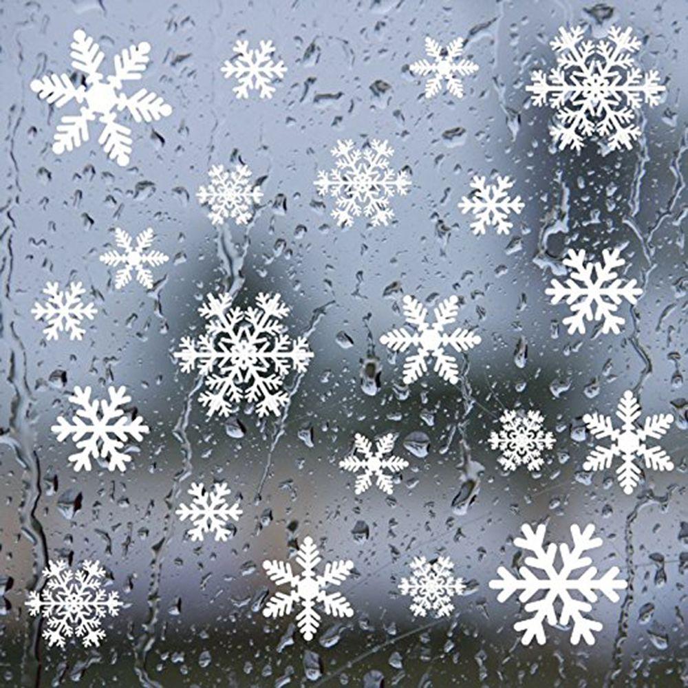 Snowflake Window Decal - 27/38ชิ้นของขวัญคริสต์มาสของตกแต่งบ้านของเทศกาลเกล็ดหิมะสติกเกอร์ติดหน้าต่างศิลปะบนผนังคริสต์มาส