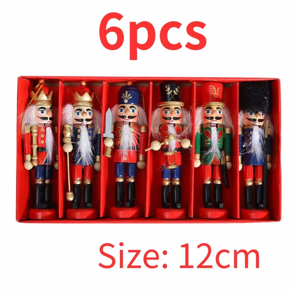 Nutcracker Figurine - ตุ๊กตานัทแครกเกอร์ขนาดเล็ก 10/12/14 ซม. ซีรีส์สีชมพู ของตกแต่งตั้งโต๊ะ การ์ตูน