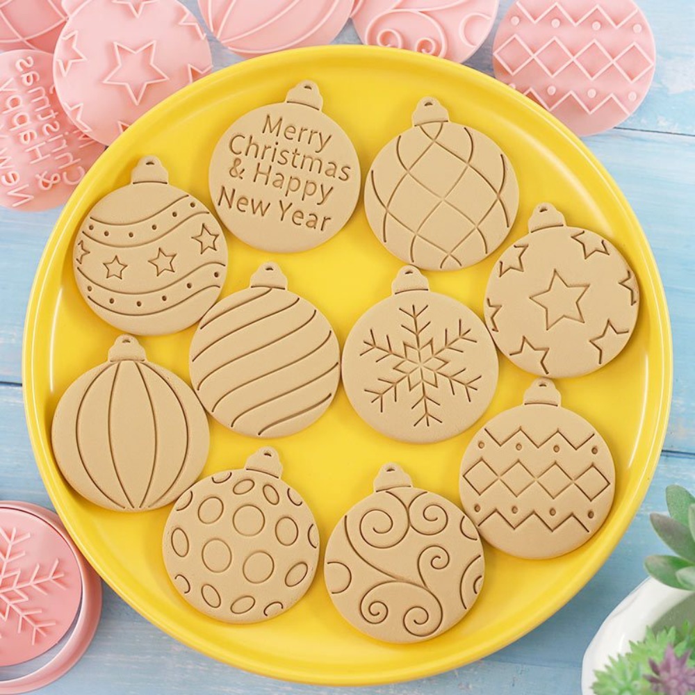 Ornament Ball Set - ชุดตัดคุกกี้ลายคริสต์มาส 11 ชิ้น แบบ 3 มิติ