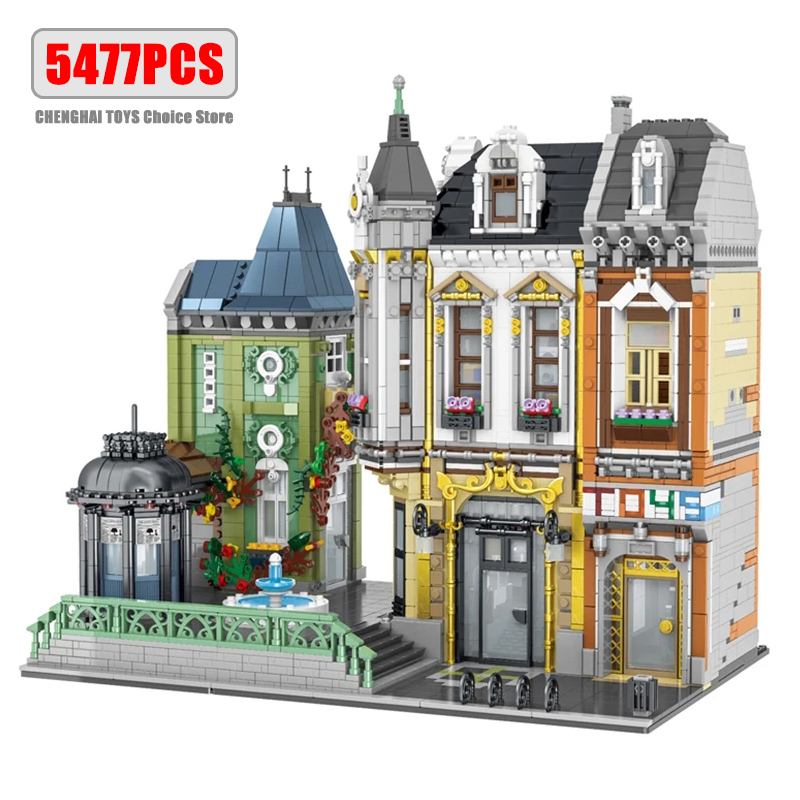 Lego Set City - ชุดตัวต่อเสริมทักษะสำหรับเด็ก5477ชิ้นชุดของเล่นโมดูลาร์สำหรับเมืองต่างๆสถาปัตยกรรมบล็อกตัวต่ออิฐโมเดลของเล่นสำหรับเด็กผู้ชายของขวัญ