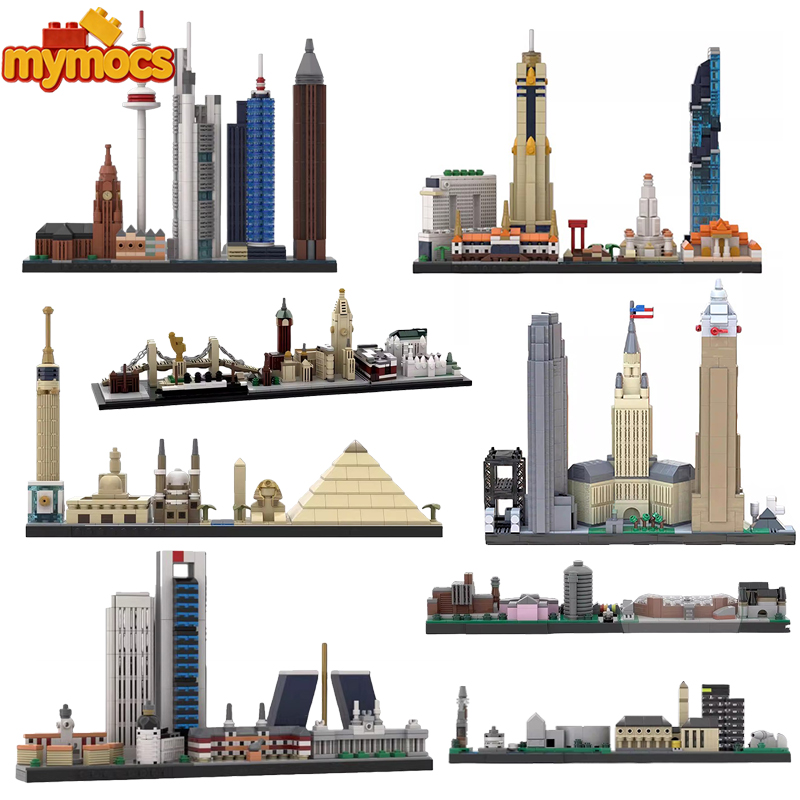 Lego Set Creator - ชุดตัวต่อสถาปัตยกรรมเมืองมายโมคส์ เวิลด์ ซิตี้ สกายไลน์ มาดริด นิวยอร์ก