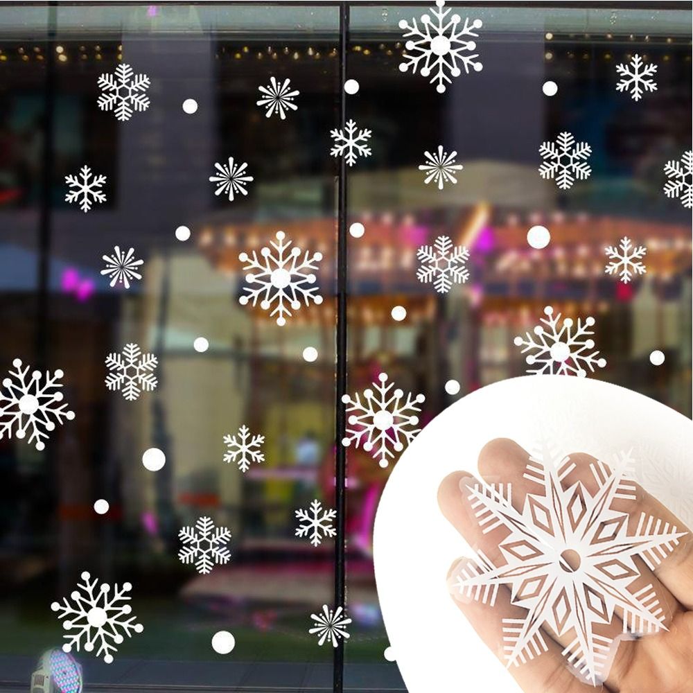 30 ชิ้น PVC คริสต์มาสเกล็ดหิมะ - Snowflake Window Decal บทวิจารณ์และราคา