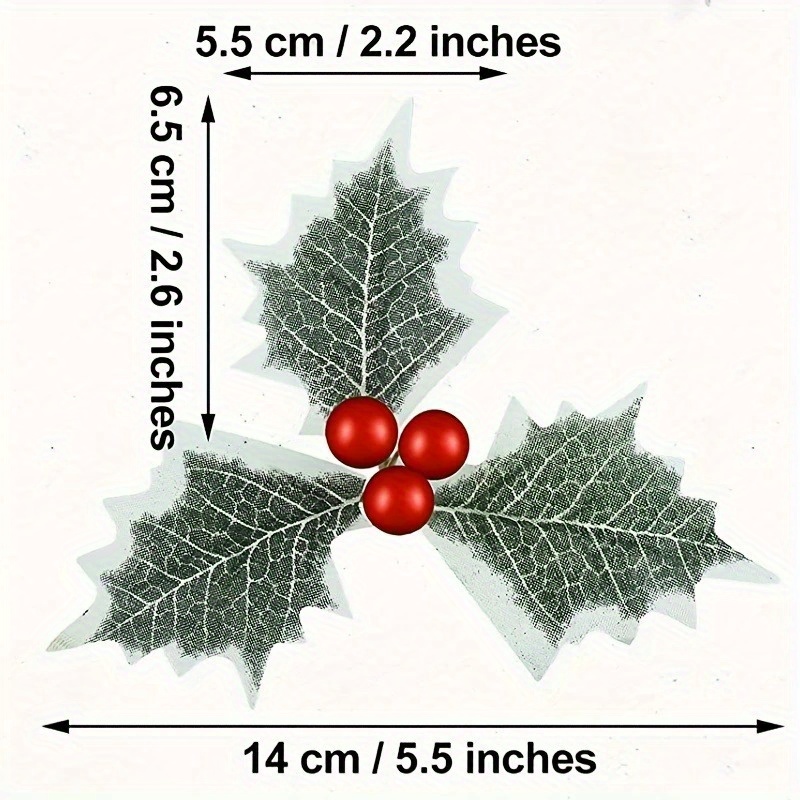 10 ชิ้น ผลฮอลลี่ประดิษฐ์ ใบไม้ - Christmas Wreath Fake บทวิจารณ์และราคา