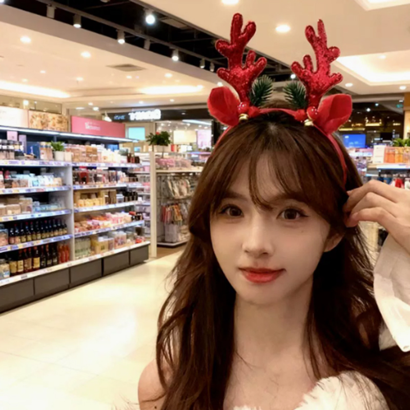 ที่คาดผมกวางเรนเดียร์ประดับกลิ - Reindeer Antlers Headband บทวิจารณ์และราคา