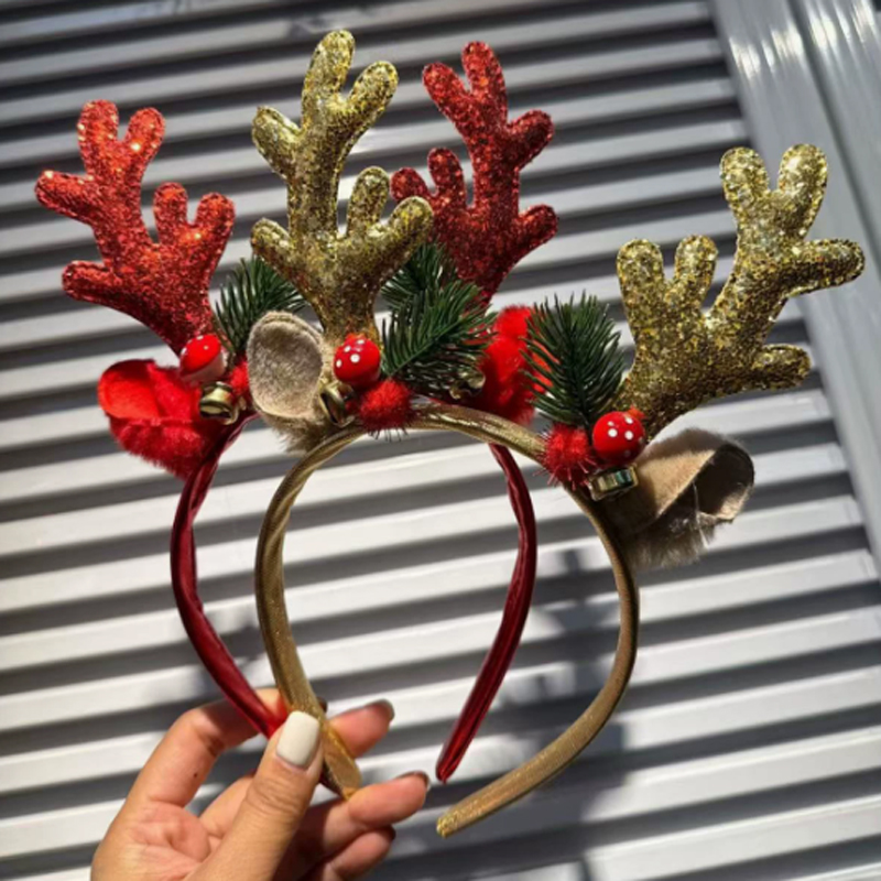 ที่คาดผมกวางเรนเดียร์ประดับกลิ - Reindeer Antlers Headband บทวิจารณ์และราคา