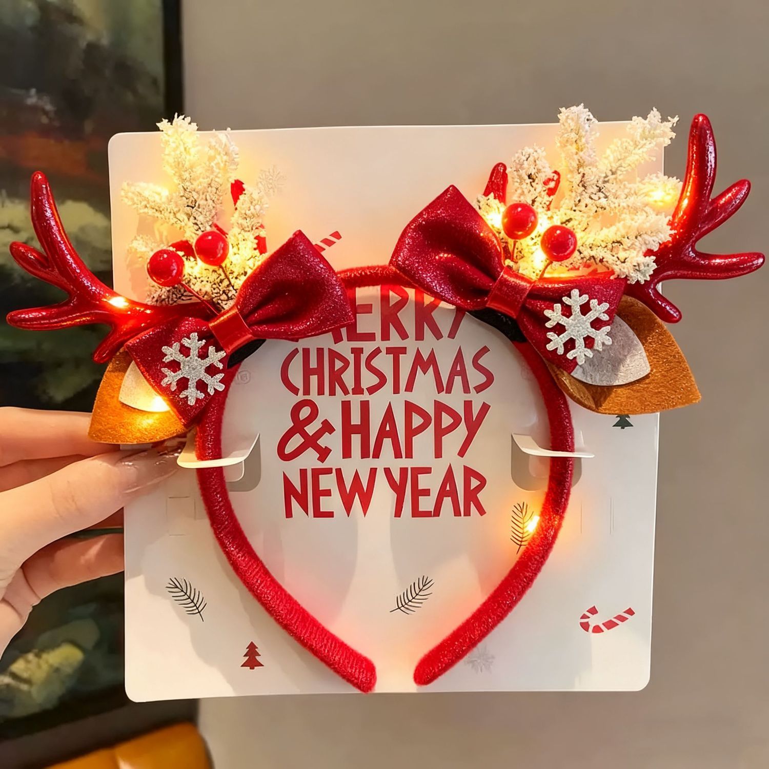 ที่คาดผมกวางเรนเดียร์คริสต์มาส - Reindeer Antlers Headband บทวิจารณ์และราคา