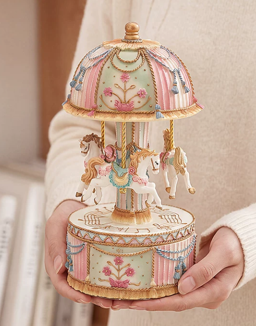 Carousel Music Box Snow Ball เ - Snow Globe Musical บทวิจารณ์และราคา