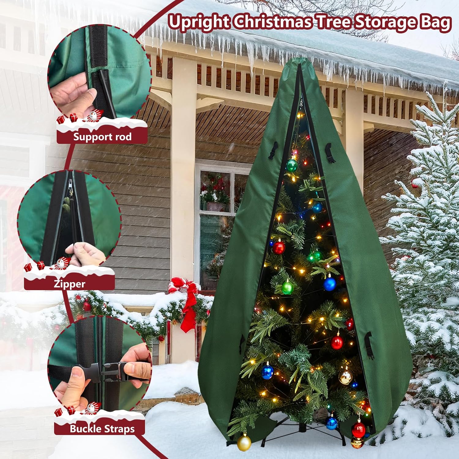 ถุงเก็บต้นคริสต์มาสแบบตั้งตรง  - Christmas Tree Artificial บทวิจารณ์และราคา
