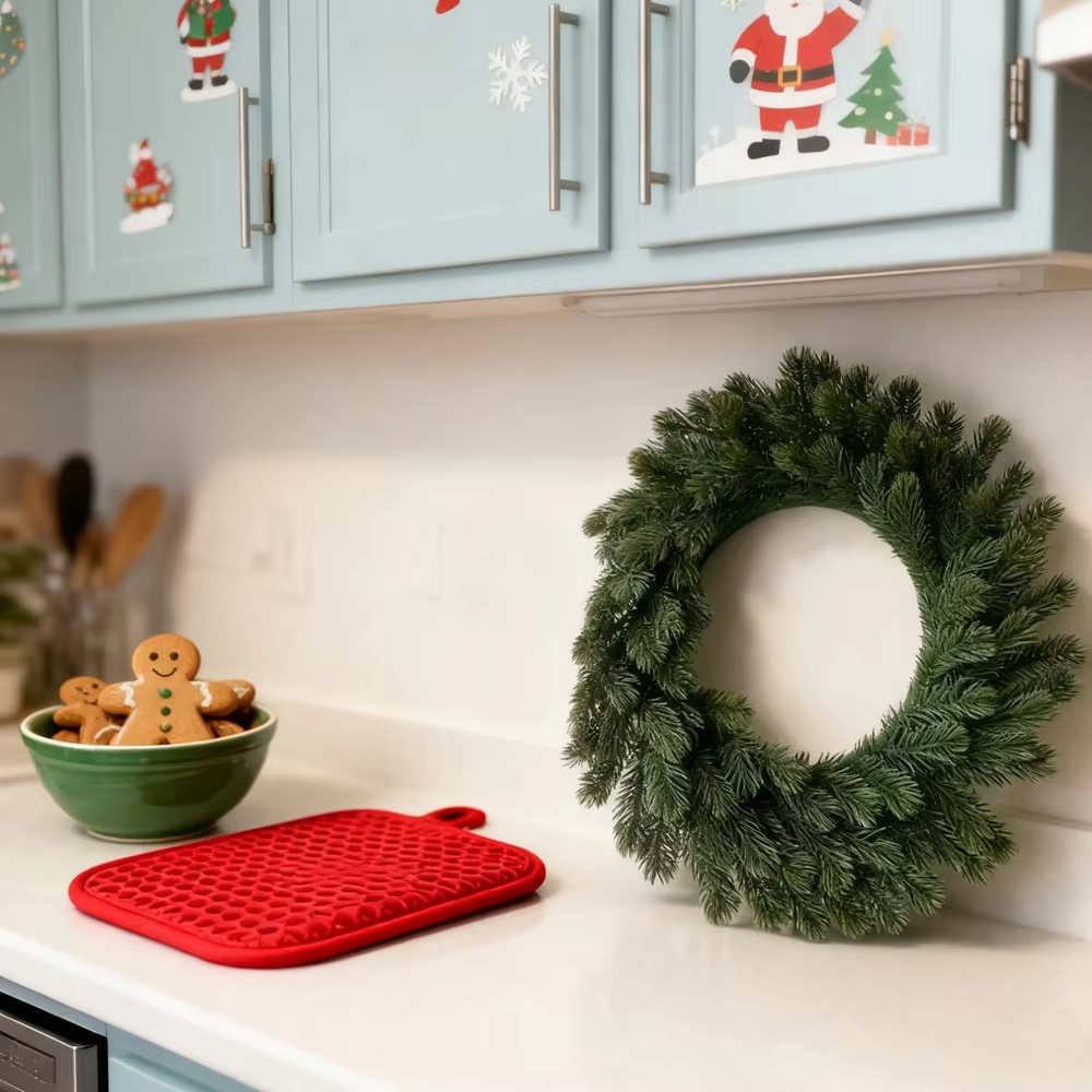 พวงหรีดต้นสนประดิษฐ์ ตกแต่งคริ - Christmas Wreath Fake บทวิจารณ์และราคา