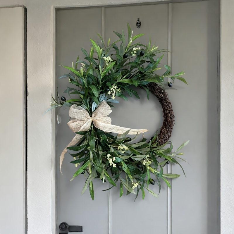 2025 พวงหรีดมะกอกประดิษฐ์แขวนผ - Christmas Wreath Fake บทวิจารณ์และราคา