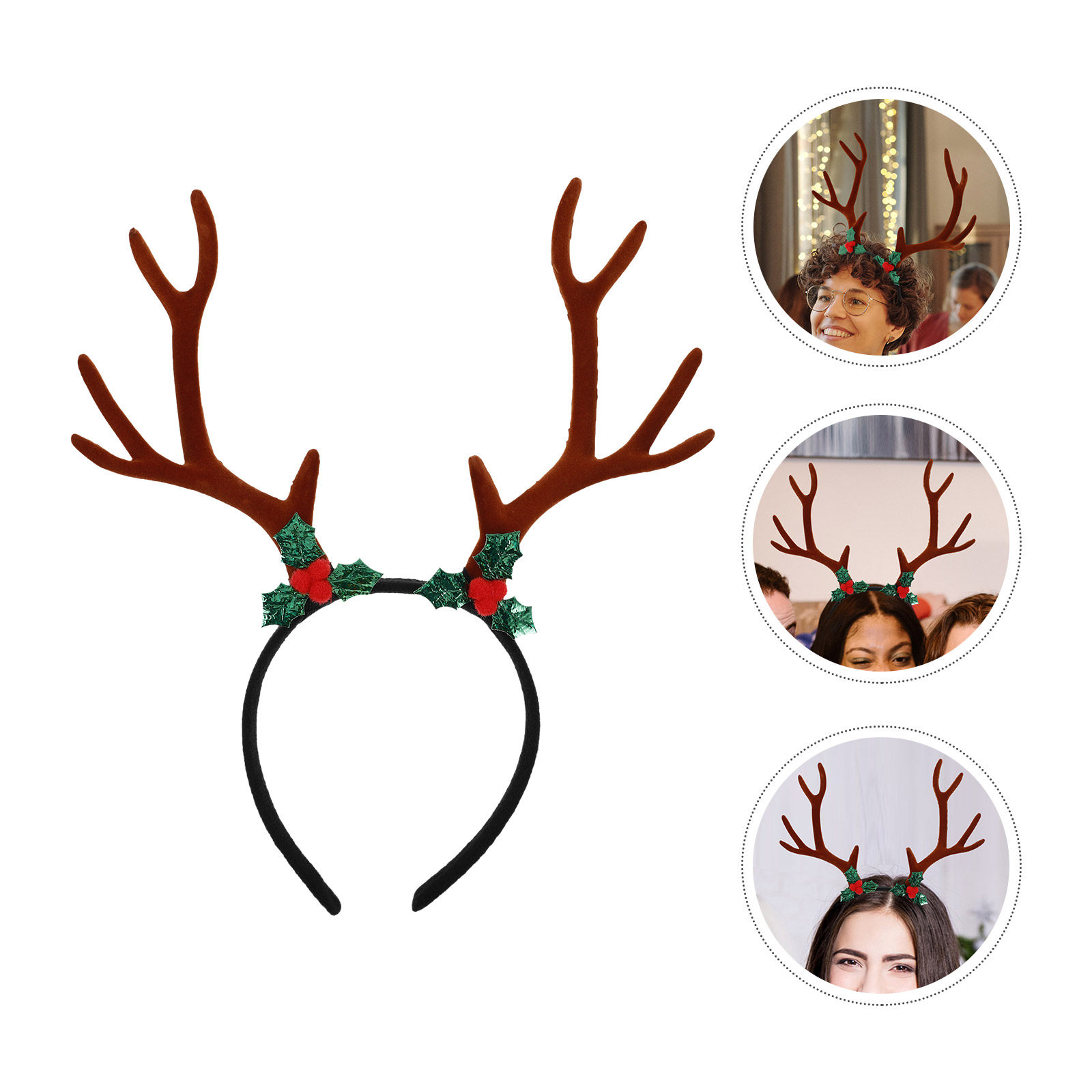 ที่คาดผมเขากวางเรนเดียร์ขนาดให - Reindeer Antlers Headband บทวิจารณ์และราคา